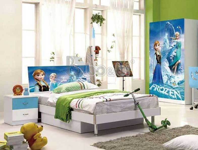Bộ phòng ngủ trẻ em hình công chúa elsa BB KBY9980-1